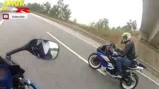 Suzuki GSXR 1000 K5 vs Suzuki GSXR 1000 K5  Street Race and Top Speed [upl. by Fia]