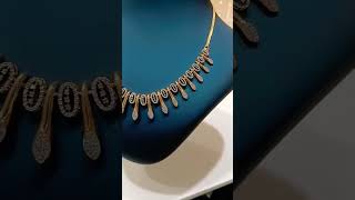 18 ct gold with diamond necklace diamondjewellery diamond £youtubeshorts [upl. by Ttennaej]