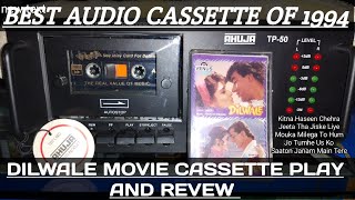 Music Hits of 1994  Dilwale 1994 Movie Audio Cassette Review  Cassette Player  Najmul Music [upl. by Danete]