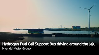 Hydrogen Fuel Cell Support Bus driving around Jeju of South Korea  Got Your Back [upl. by Ahsinhoj]