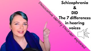 The 7 Differences between Hearing Voices in Schizophrenia amp DID   Dissociative Identity Disorder [upl. by Dercy284]