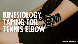 Kinesiology Taping for TENNIS ELBOW  How To Apply Kinesiology Tape for Tennis Elbow [upl. by Nobell]