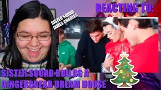 REACTING TO SISTER SQUAD BUILDS A GINGERBREAD DREAM HOUSE  JAMES CHARLES [upl. by Enaitsirk]