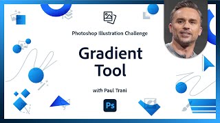 Discover the New Gradient Tool  Photoshop Illustration Challenge [upl. by Eceinart]