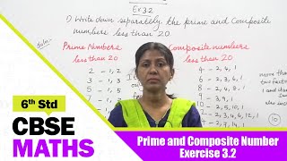 6th Std CBSE Maths Syllabus  Prime and Composite Number  Exercise 32  CBSE Maths Part  56 [upl. by Barraza697]