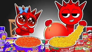 SPRUNKI Animation  RADDY Pregnant amp Baby RADDY Convenience Store Food  ASMR Mukbang [upl. by Lehcor166]