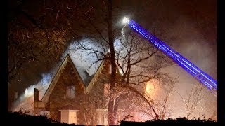 Historic Mansion in New Rochelle Goes Up in Flames [upl. by Ehlke]