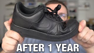 I Wore the BLACK NIKE AIR FORCE 1 Everyday for a YEAR Pros and Cons [upl. by Edyth]