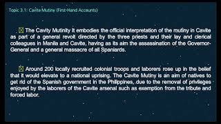 Cavite Mutiny First hand Account [upl. by Kalin159]