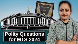 Part7  Polity  Previous year questions for SSC exams  Target SSC MTS 2024  Must Watch 🔥💯🎯 [upl. by Asehr]