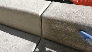 How to Repair Topcast or Acid Washed Concrete sandblasting [upl. by Coombs232]