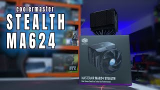 Cooler Master MA624 Stealth  wydajny ale kontrowersyjny  test chłodzenia powietrznego MasterAir [upl. by Airtap]