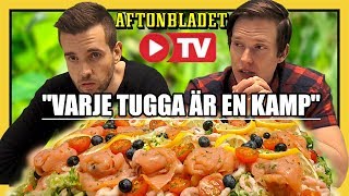 Äter en STOR Smörgåstårta live hos Aftonbladet TV [upl. by Releehw]