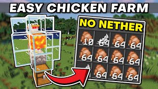 Minecraft Early Game Chicken Farm No Nether Items [upl. by Aneeuqahs803]