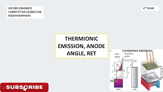 THERMIONIC EMISSION ANODE ANGLE ROTATING ENVELOPE XRAY TUBE1ST YEAR DRTBRTBVRMIT [upl. by Hopkins935]