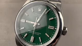 Rolex Oyster Perpetual 36 Green Dial 126000 Rolex Watch Review [upl. by Leund]