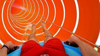 Orange Tube Water Slide at Therme Lindau [upl. by Latsyc544]