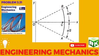 Engineering Mechanics Problem 331 Timoshenko Centroid Center of Gravity circular arc [upl. by Nahpets]