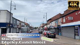 Edgeley Castel Street Stockport Greater Manchester UK 4K [upl. by Witty]