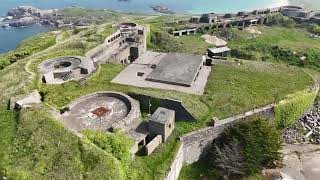 Alderney droneview Alderney normandy [upl. by Annaitat]