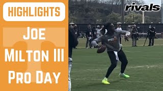 Highlights from Joe Milton IIIs Tennessee football Pro Day [upl. by Dichy840]