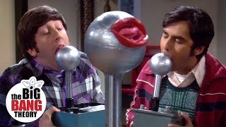 Howard and Raj KissThrough the Internet  The Big Bang Theory [upl. by Ainiger983]