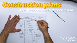 How to Reading construction drawings  Floor plans  Architectural drawings  Bricklaying tutorial [upl. by Lalat]