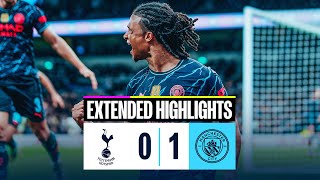 EXTENDED HIGHLIGHTS  Tottenham Hotspur 01 Man City  Aké scores a late winner away at Spurs [upl. by Misa]