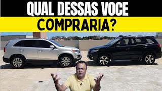 Comparativo Santa fé ou Kia sorento [upl. by Benedicta]