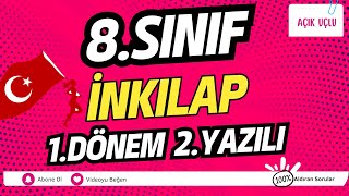 8 Sınıf İnkılap Tarihi 1 Dönem 2 Yazılı Meb Uyumlu [upl. by Gnilrets146]