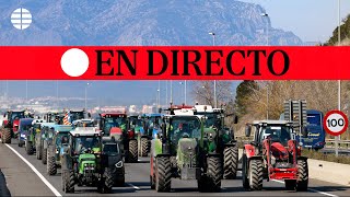 🔴 DIRECTO  Los agricultores bloquean carreteras en Barcelona con sus tractores y camiones [upl. by Chic822]