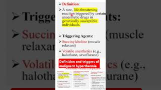 Definition and triggers of malignant hyperthermia [upl. by Henriette512]