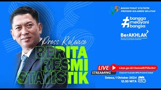 Berita Resmi Statistik  BPS Provinsi Sulawesi Selatan  1 Oktober 2024 [upl. by Attenahs937]