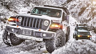 Sliding Down A Snowy Idaho Mountain In My Jeep Gladiator [upl. by Ahseekat6]