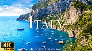 Italy 4K  Scenic Relaxation Film With Calming Music 4K Video Ultra HD [upl. by Kelila]