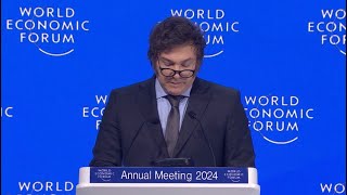 Javier Milei addresses World Economic Forum in Davos  FULL SPEECH [upl. by Eitisahc107]