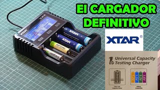 CARGADOR de BATERIAS INTELIGENTE UNIVERSAL  XTAR VX4 [upl. by Yelekalb]