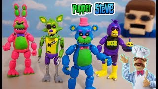 Five Nights at Freddys Funko Articulated Figures Series 5  The Blacklight Set Unboxing [upl. by Emersen]