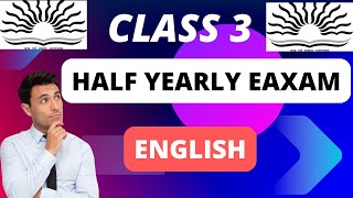 kv class 3Englishhalf yearly examsample paper2024 santoor class3 english halfyearly santoor [upl. by Camey169]