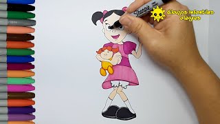 Como dibujar a LA POPIS 😀 de EL CHAVO DEL 8 Paso a paso Fácil y rápido 👈 acusalo con tu mamá Quico [upl. by Arreik]