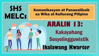 Aralin 13 Kakayahang Sosyolingguwistik SHS Grade 11 MELCs [upl. by Garibold533]