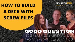 How to build a deck with screw piles  GoliathTech Screw Piles [upl. by Conias]