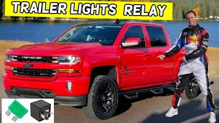 CHEVROLET SILVERADO TRAILER LIGHTS RELAY LOCATION REPLACEMENT 2014 2015 2016 2017 2018 2019 [upl. by Ylesara960]