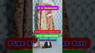 Pure Raw Silk Printed Suit shorts shortvideo printedsaree viralvideo onlineshopping tiedye [upl. by Aiek]