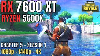 IS RYZEN 5600X FAST ENOUGH FOR RX 7600 XT 16GB IN FORTNITE PERFORMANCE MODE [upl. by Bascio376]