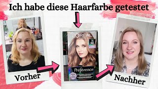 Loreal Preference Haarfarbe aus der Drogerie getestet 71 Hamburg kühles Mittelblond [upl. by Ball]