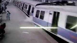 Watch CCTV footage of Churchgate accident in which train crashed into platform [upl. by Brigida]