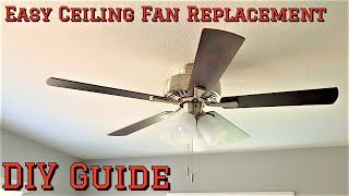 How to Replace a Ceiling Fan  DIY Step by Step Guide [upl. by Benge873]