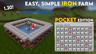 Minecraft Iron  Trading Hall Bedrock  MCPE 121  Minecraft Iron Farm Bedrock Edition [upl. by Eolc]