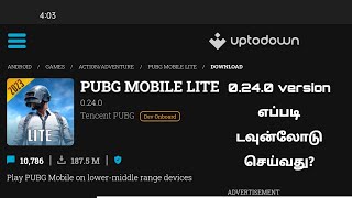 how to download pubg mobile lite new version in tamil [upl. by Leveridge]